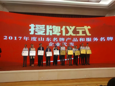 热烈祝贺完美官方端网站登录入口荣获“山东名牌”荣誉称号