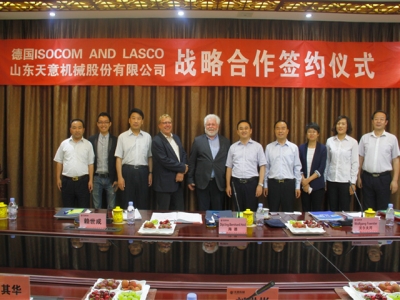 完美（中国）机械与德国ISOCOM  AND LASCO签署战略合作